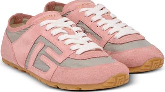 Balmain Racer 45 trainers in suede and nylon in Pink at Nordstrom, Size 36