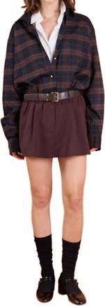 English Factory Womens Sasha Check Shacket In Blue