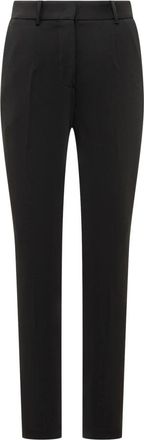 Pinko Broeken - Dames - Slim Fit Broeken - Zwart - L - Leer - Broeken