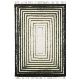 Flair Rugs Alfombra de lana verde y beige 200x300cm