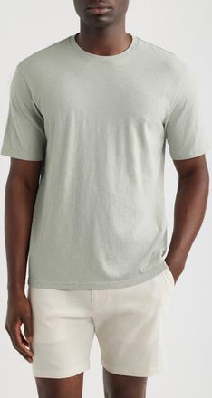 Nordstrom Slub Cotton Crewneck T-Shirt in Grey Green at Nordstrom, Size Xx-Large