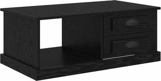 vidaXL Coffee Table Black Oak 90 x 50 x 35 cm Engineered Wood vidaXL