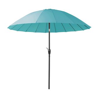 Brigros Parasol azul con m&aacute;stil central