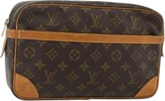 Louis Vuitton Pre-owned Clutches, female, Brown, Size: ONE SIZE Pre-owned Monogram Canvas Clutch