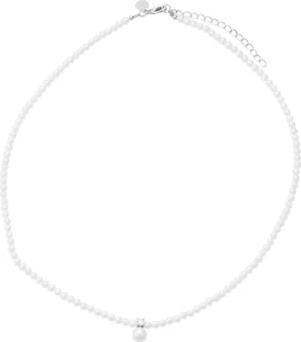 Untamed Petals Reverie Pearl Necklace in White at Nordstrom