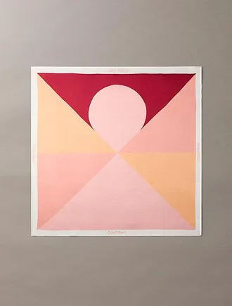 Calvin Klein Square Satin Colour Block Bandana Scarf