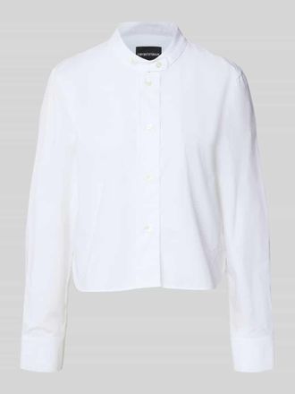 Emporio Armani Regular Fit Hemdbluse aus reiner Baumwolle in Weiss, Gr&ouml;&szlig;e 36