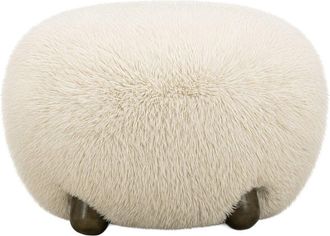 TOV Furniture Tov Furniture Pucker Contract-Grade Vegan Shearling Ottoman