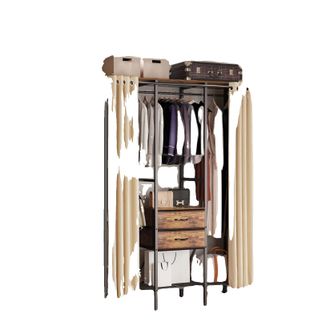 OEM Perchero, Estructura De Hierro Y Mdf, Dimensiones 149,5 X 50 X 214 Cm, Capacidad De Carga 30,4 Kg, Requiere Montaje, Incluye Funda Antipolvo