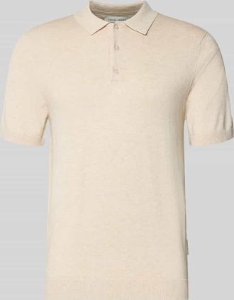Casual Friday Casual Friday Regular Fit Poloshirt mit Knopfleiste Modell BELLS in Sand Melange, Gr&ouml;&szlig;e XXXL