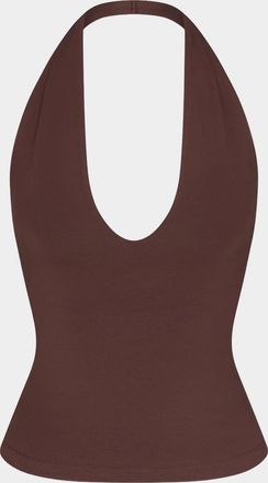 SKIMS Low-Back Plunging Halter Top