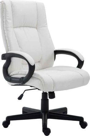 Clp Silla De Oficina Xl Sparta Imitaci&oacute;n Cuero Blanco
