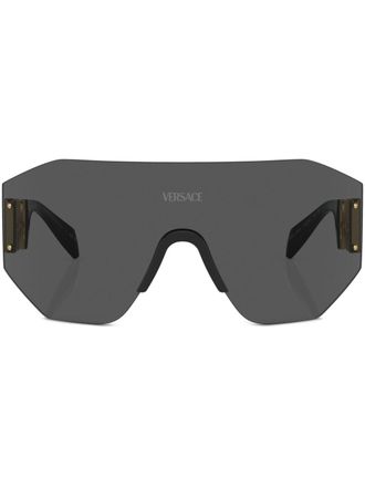 Versace Occhiali da sole oversize - Grigio