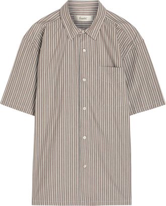For&eacute;t For&eacute;t Striped Cotton Shirt - Brown - XL