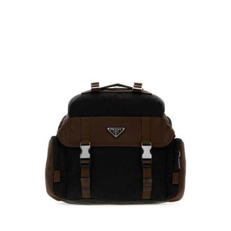 Prada Two-Tone Re-Nylon Crossbody Bag Nero+bruciato 1 Borse A Tracolla