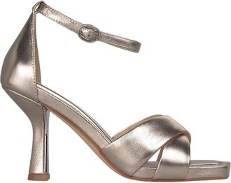 Alma En Pena Crossed Strap Heel Sandal - Dames - Sandalen met hakken - Bruin - 38 EU - Leer - Schoenen
