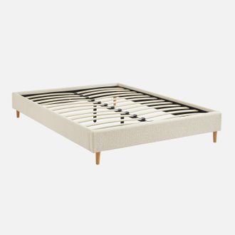 Sweeek Cama Con Somier, Acabado Borreguito