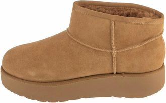 Skechers Keep Cozy Enkelboot - Dames - Sport - Bruin - Maat: 39 EU Leer