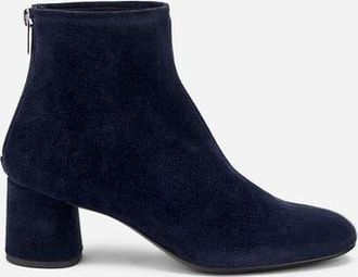 AGL Olga Water Resistant Velour Ankle Boot with Heel in Night at Nordstrom, Size 36.5 Eu