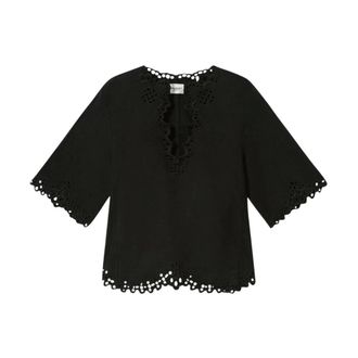 Isabel Marant Shana Top - female - Isabel Marant - Tunics - Black - XS - Blouses & Shirts