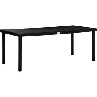 OUTSUNNY Mesa De Jard&iacute;n Rectangular Mesa De Comedor Exterior Para 8 Personas Con Encimera De Listones Y Estructura De Aluminio Para Terraza Balc&oacute;n 190x90x74 Cm