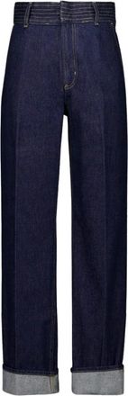 Frame Denim Donkerblauwe Trapunto Denim Broek - Dames - Regular Fit Jeans - Blauw - W27 - Denim - Jeans