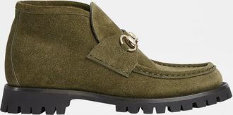 Gucci Sylke Suede Horsebit Booties