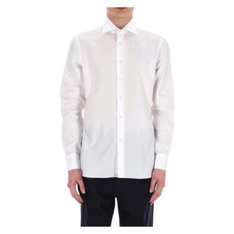 Borriello Tailored Shirt - Heren - Zakelijke Overhemden - Wit - S - Leer - Overhemden