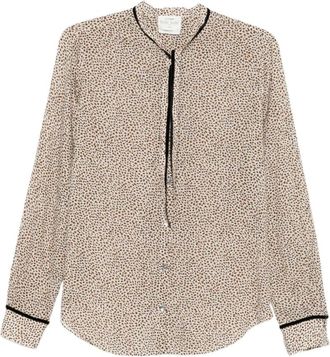 Forte_Forte Overhemden, Dames, Bruin, M, Katoen, Bruine Shirt Elegantie Aw 25