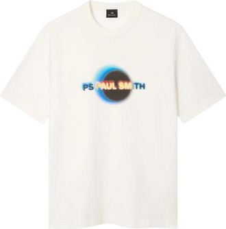 Paul Smith White Logo Crew Neck T-Shirt