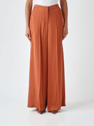 Meimeij Pantaloni palazzo in raso a gamba larga con vita media