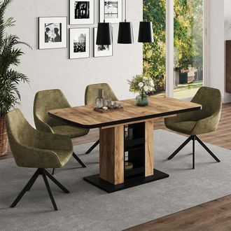 Vicco Mesa De Comedor Fenaro, Roble Dorado, 120 X 80 Cm, Vicco