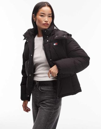 Tommy Jeans Alaska - Piumino nero a griglia