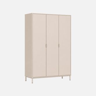 Sweeek Vestidor, Armario De Madera Y Metal Con 3 Puertas