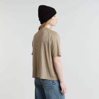 G-Star Saddle Sleeve Boxy Top - Beige - Dames