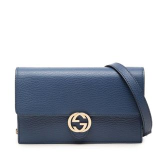 Gucci Pre-owned Gucci Dollar Calfskin Interlocking G Wallet on Chain Ladies 0PRLMH4LLSN3RV2X