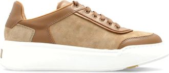 Max Mara Schoenen, Dames, Bruin, 38 1/2 EU, Leer, Maxisuede Sneakers