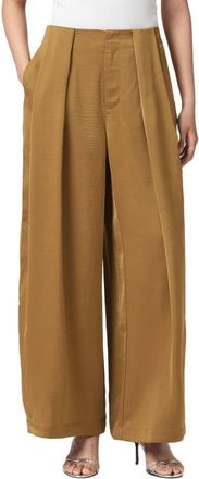 AllSaints Lola Wide Leg Trousers in Golden Brown at Nordstrom, Size 10