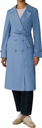 Soia & Kyo Blaire Double-Breasted Trench Coat Raincoat In Sky