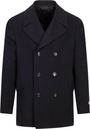 Canali Cappotto - Heren - Mantel - Blauw - XL - Jassen