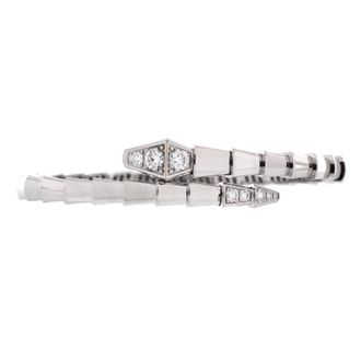 Bulgari Serpenti Viper Bracelet 18K White Gold with Diamonds Small
