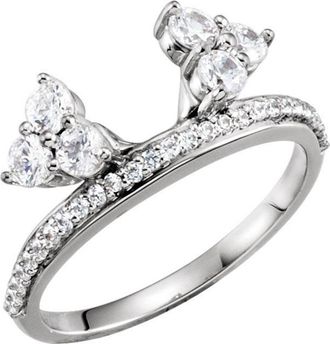 Pompeii3 1/3CT Diamond Ring Wrap Style Wedding Ring 14K White Gold