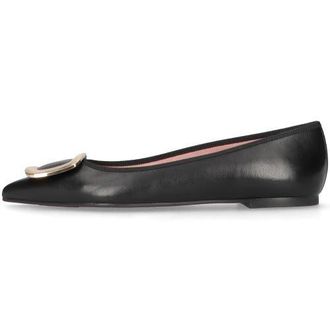 Pretty Ballerinas Pointed toe buckle ballet flat in Black at Nordstrom, Size 38.5