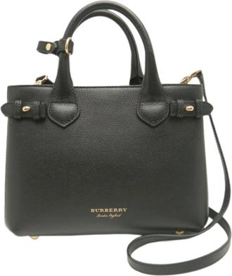 Burberry Pre-owned Mini Bags, female, Black, Size: ONE SIZE Pre-owned Canvas Mini Bag