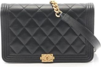 Chanel Pre-owned Vintage Shoulder Bag - Dames - Vintage Schoudertas - Zwart - ONE Size - Leer - Vintage
