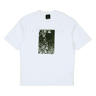 Air Jordan x Union LA Dunk Printing Sports Round Neck T-Shirt Asia Sizing White CZ1458-100