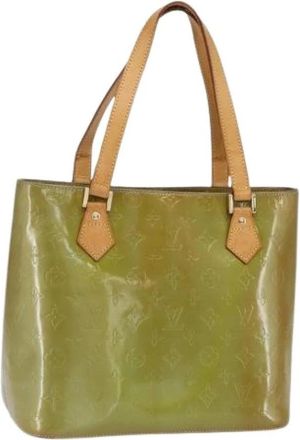 Louis Vuitton Pre-owned Leren Tote Bag - Dames - Vintage Shopper - Groen - ONE Size - Leer - Vintage