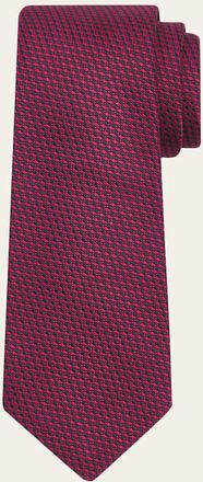 Kiton Mens Micro-Jacquard Silk 7-Fold Tie