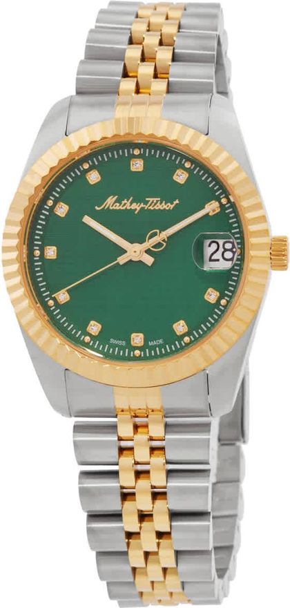 NWT Mathey-Tissot Mathey III Quartz Crystal Green Dial Ladies Watch Mathey-Tissot Mathy III Quartz Green Dial Ladies Watch  main image 4