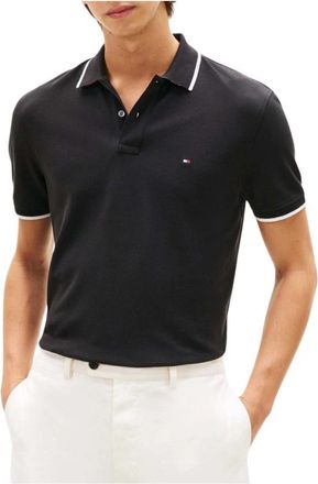 Tommy Hilfiger Undercollar Polo - Heren - Polos - Zwart - M - Katoen - Tops